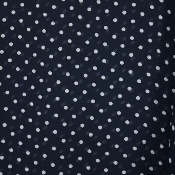 LuLaRoe Monroe Kimono Blue White Polka‎ Dot Gold Fringe L Large - Picture 12 of 12